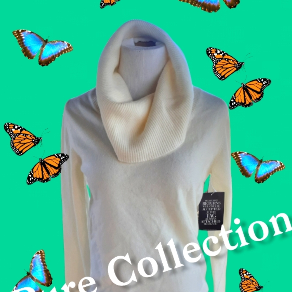 NWT Cream Colored Cowl Neck sweater